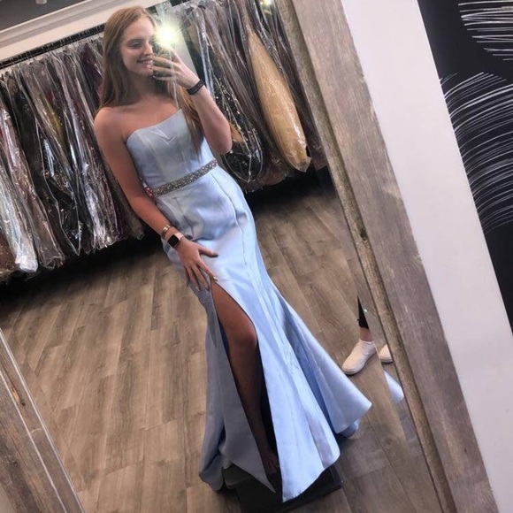 Light Blue Sherri Hill Prom Dress! - Picture 2 of 5